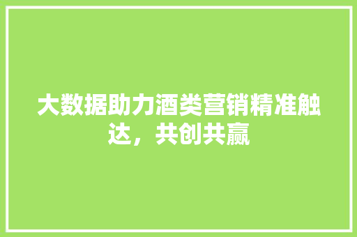 大数据助力酒类营销精准触达，共创共赢
