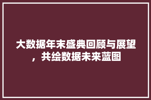 大数据年末盛典回顾与展望，共绘数据未来蓝图  第1张