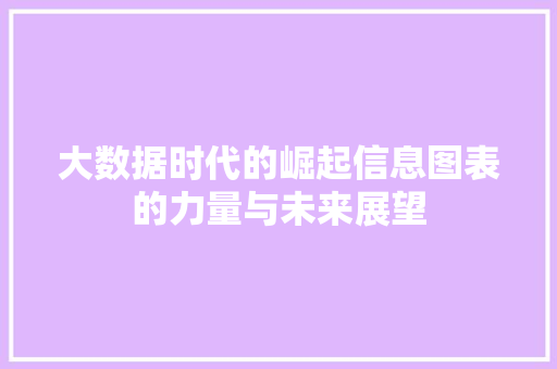 大数据时代的崛起信息图表的力量与未来展望  第1张