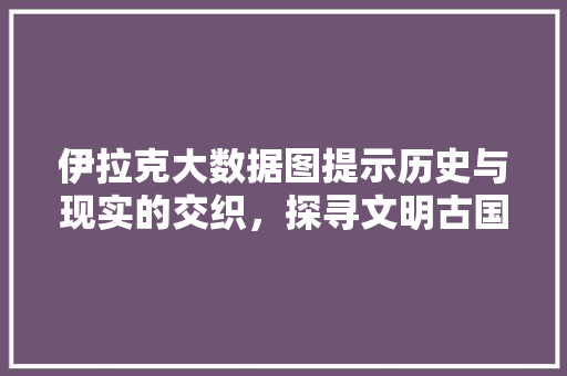 伊拉克大数据图提示历史与现实的交织，探寻文明古国的未来之路