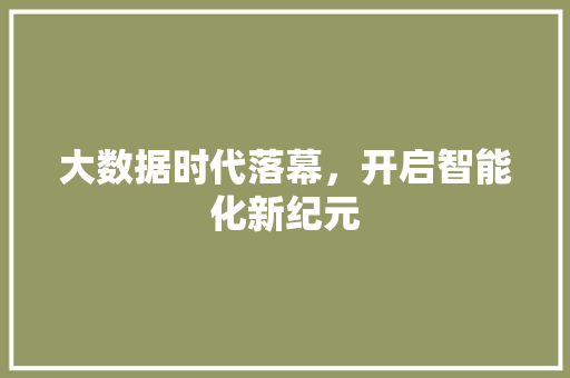大数据时代落幕，开启智能化新纪元  第1张