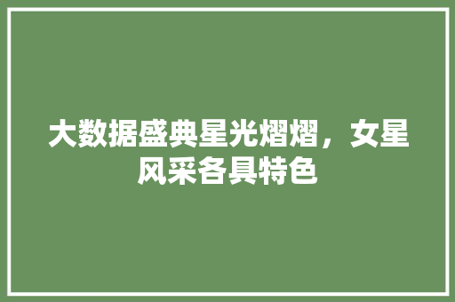 大数据盛典星光熠熠，女星风采各具特色