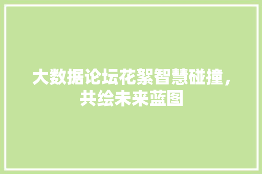 大数据论坛花絮智慧碰撞，共绘未来蓝图  第1张