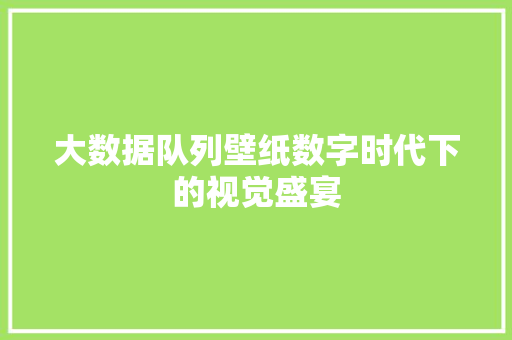大数据队列壁纸数字时代下的视觉盛宴
