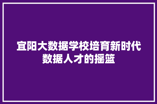 宜阳大数据学校培育新时代数据人才的摇篮