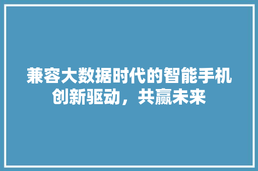 兼容大数据时代的智能手机创新驱动，共赢未来