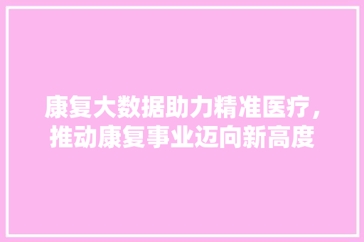 康复大数据助力精准医疗，推动康复事业迈向新高度