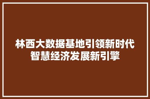 林西大数据基地引领新时代智慧经济发展新引擎  第1张
