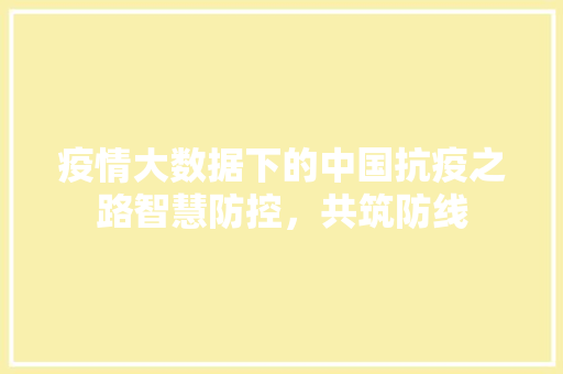 疫情大数据下的中国抗疫之路智慧防控，共筑防线  第1张