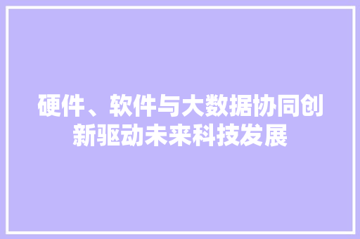 硬件、软件与大数据协同创新驱动未来科技发展