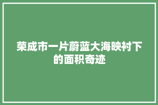荣成市一片蔚蓝大海映衬下的面积奇迹  第1张