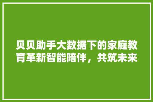 贝贝助手大数据下的家庭教育革新智能陪伴，共筑未来