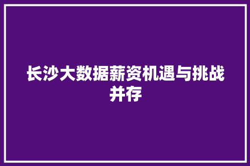 长沙大数据薪资机遇与挑战并存  第1张