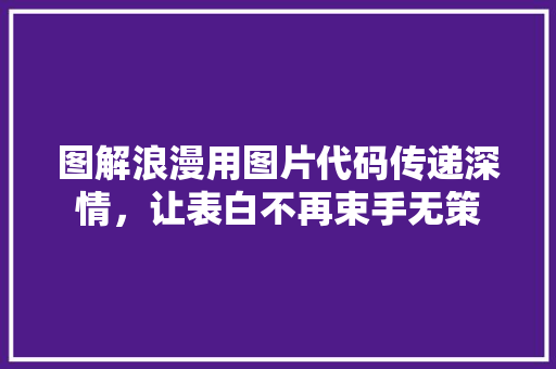 图解浪漫用图片代码传递深情，让表白不再束手无策