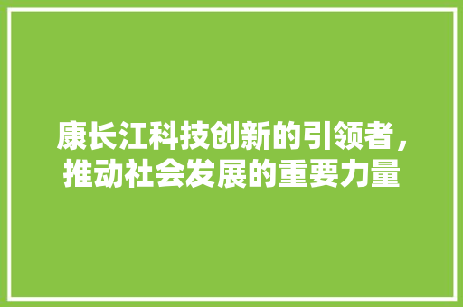 康长江科技创新的引领者，推动社会发展的重要力量