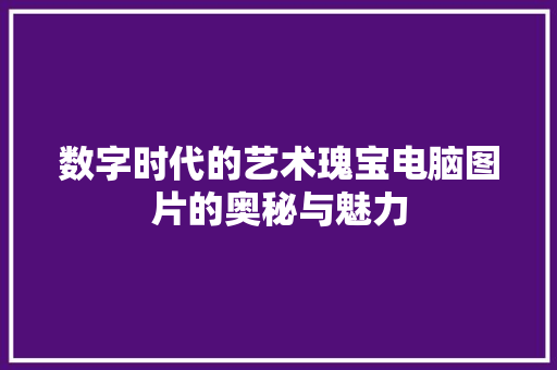 数字时代的艺术瑰宝电脑图片的奥秘与魅力