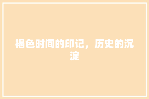 褐色时间的印记，历史的沉淀