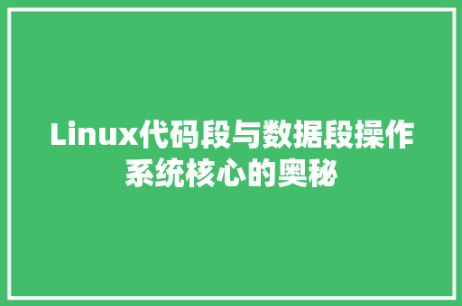 Linux代码段与数据段操作系统核心的奥秘