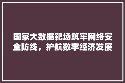 国家大数据靶场筑牢网络安全防线，护航数字经济发展  第1张