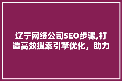 辽宁网络公司SEO步骤,打造高效搜索引擎优化，助力企业腾飞