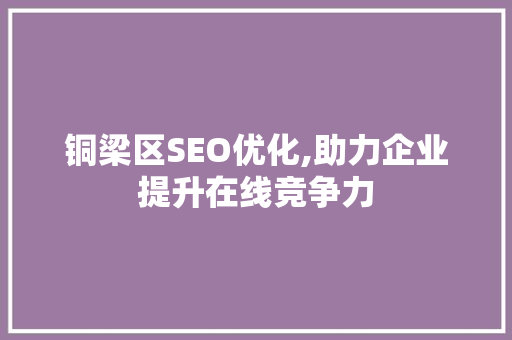 铜梁区SEO优化,助力企业提升在线竞争力