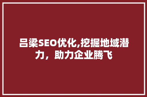 吕梁SEO优化,挖掘地域潜力，助力企业腾飞