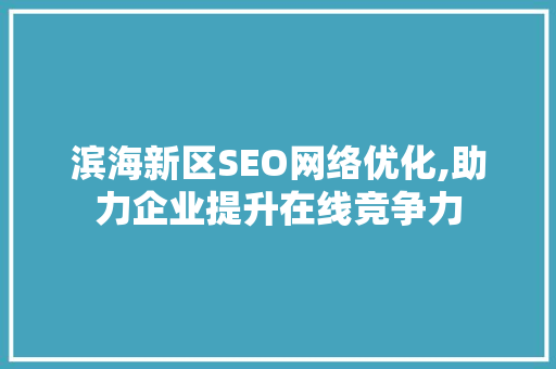 滨海新区SEO网络优化,助力企业提升在线竞争力