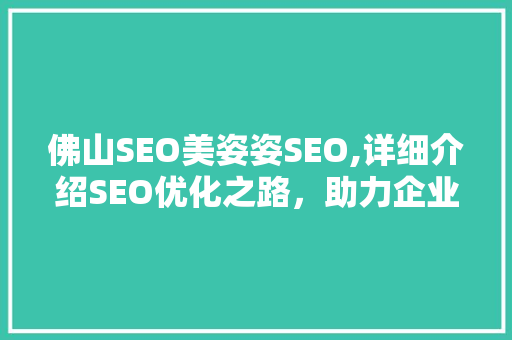佛山SEO美姿姿SEO,详细介绍SEO优化之路，助力企业提升网络竞争力