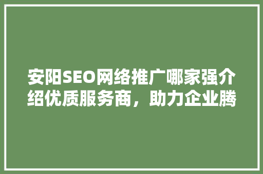 安阳SEO网络推广哪家强介绍优质服务商，助力企业腾飞！