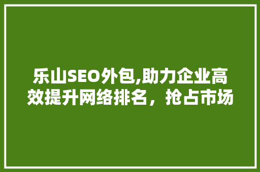 乐山SEO外包,助力企业高效提升网络排名，抢占市场先机