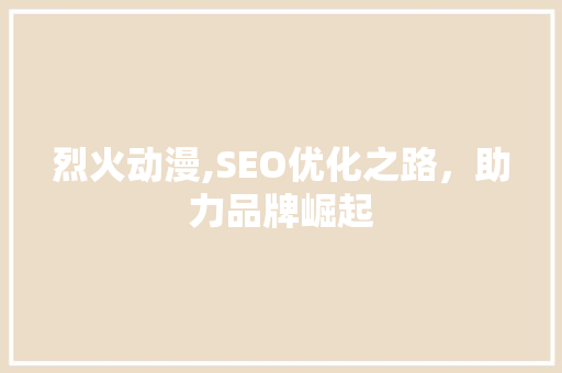 烈火动漫,SEO优化之路，助力品牌崛起
