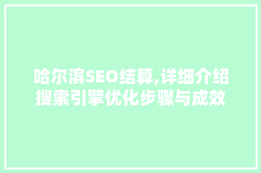 哈尔滨SEO结算,详细介绍搜索引擎优化步骤与成效