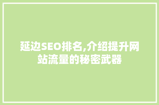 延边SEO排名,介绍提升网站流量的秘密武器