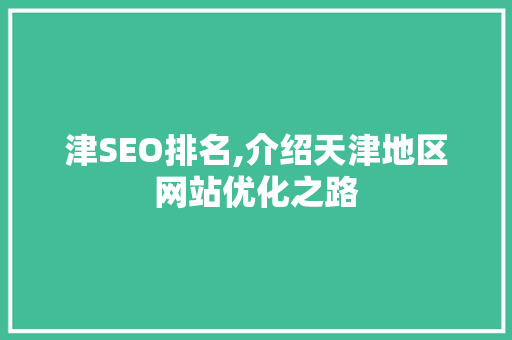 津SEO排名,介绍天津地区网站优化之路