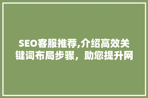 SEO客服推荐,介绍高效关键词布局步骤，助您提升网站排名