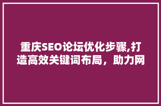 重庆SEO论坛优化步骤,打造高效关键词布局，助力网站流量提升  第1张