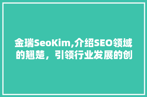 金瑞SeoKim,介绍SEO领域的翘楚，引领行业发展的创新者