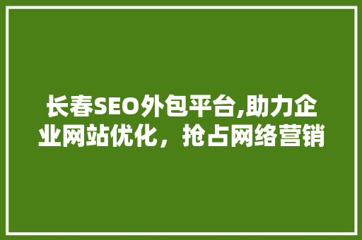 长春SEO外包平台,助力企业网站优化，抢占网络营销高地
