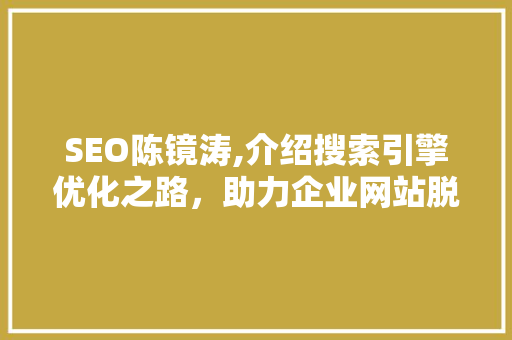 SEO陈镜涛,介绍搜索引擎优化之路，助力企业网站脱颖而出