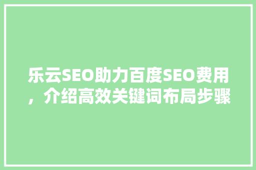 乐云SEO助力百度SEO费用，介绍高效关键词布局步骤