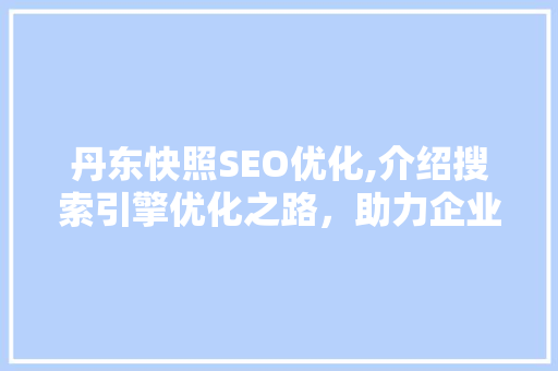 丹东快照SEO优化,介绍搜索引擎优化之路，助力企业高效提升网站排名