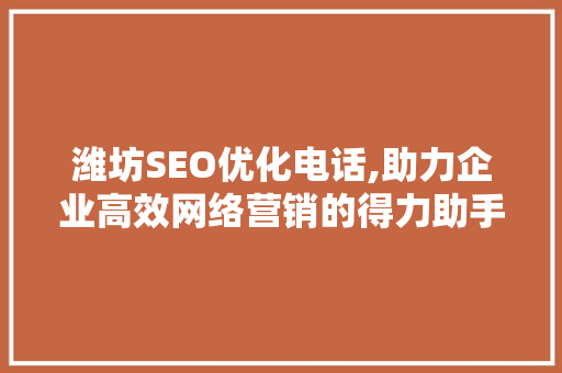 潍坊SEO优化电话,助力企业高效网络营销的得力助手