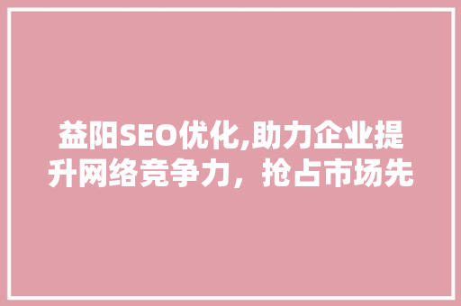 益阳SEO优化,助力企业提升网络竞争力，抢占市场先机