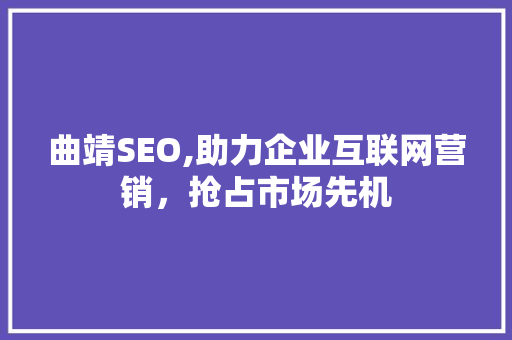 曲靖SEO,助力企业互联网营销，抢占市场先机