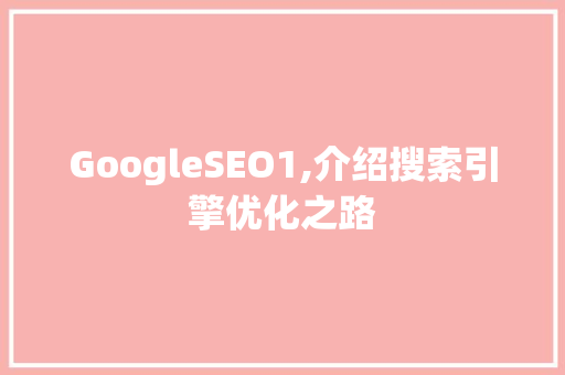 GoogleSEO1,介绍搜索引擎优化之路