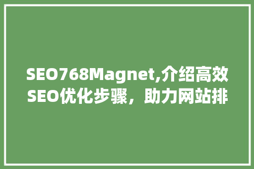 SEO768Magnet,介绍高效SEO优化步骤，助力网站排名提升