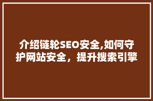 介绍链轮SEO安全,如何守护网站安全，提升搜索引擎排名