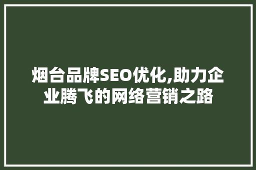 烟台品牌SEO优化,助力企业腾飞的网络营销之路