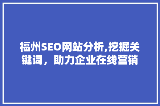 福州SEO网站分析,挖掘关键词，助力企业在线营销