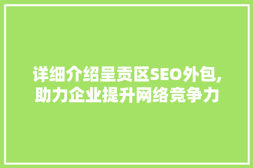 详细介绍呈贡区SEO外包,助力企业提升网络竞争力